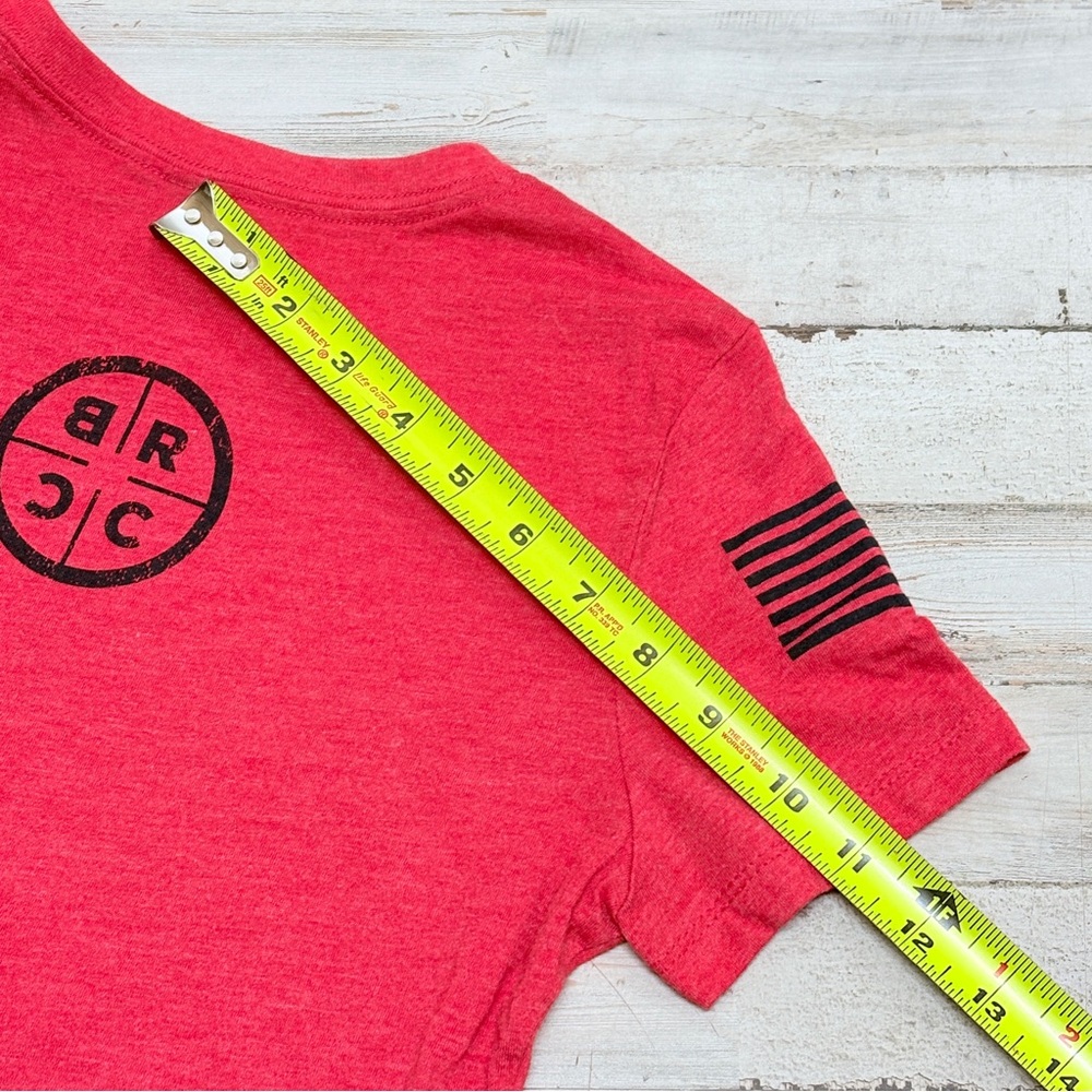 Black Rifle Coffee Shirt Women's Medium Red USA Flag Short Sleeve Top American - Picture 6 of 6